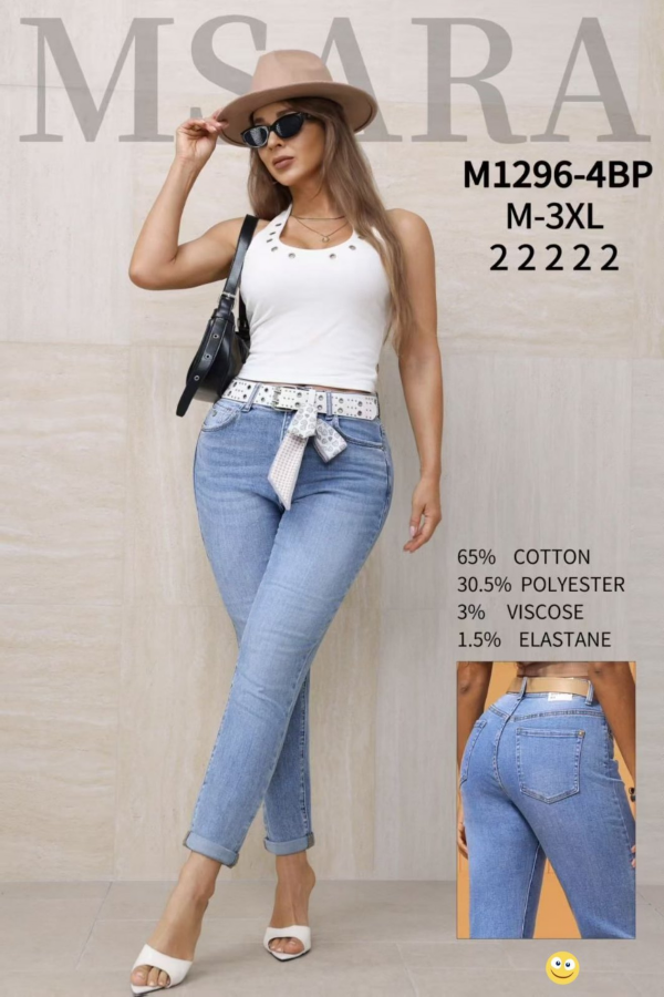 Spodnie damskie jeansy Roz M-3XL, 1 Kolor Paczka 10 szt